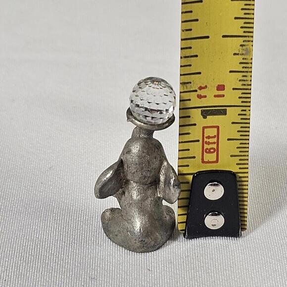Crystal Ball Balancing Elephant - Spoontique Pewter-1985  - 207 - Picture 4 of 6